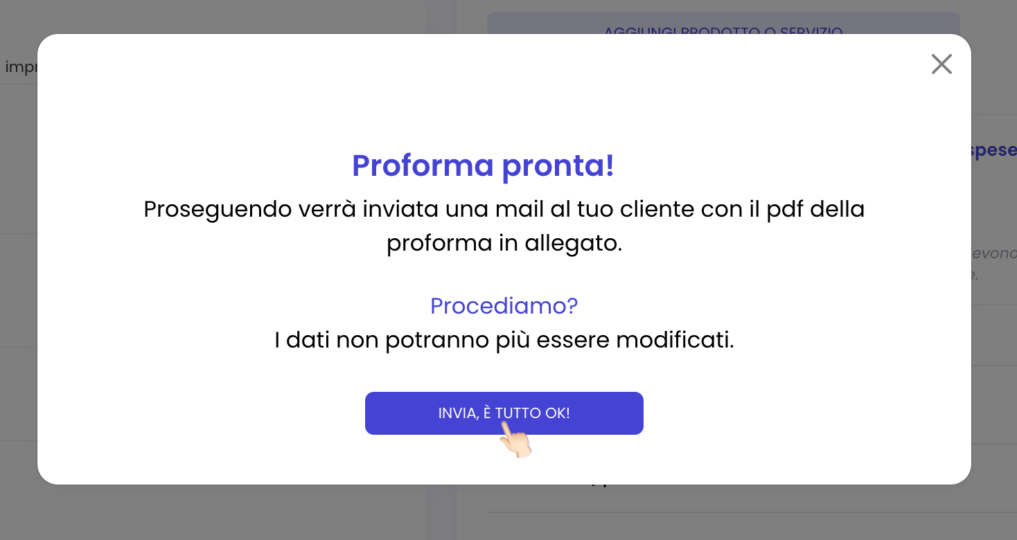 Invia Fattura Proforma