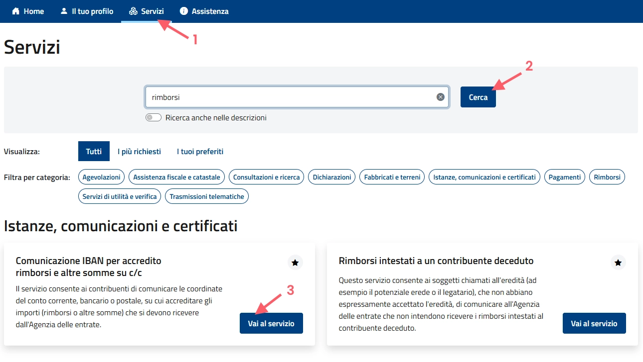 730 senza sostituto d'imposta comunicazione iban