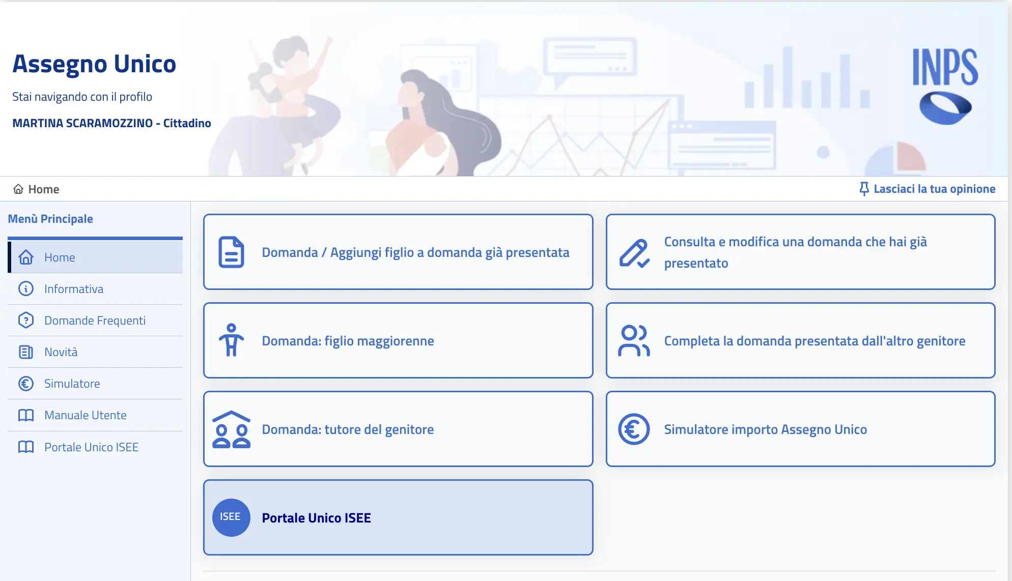 assegno unico 2026, portale INPS
