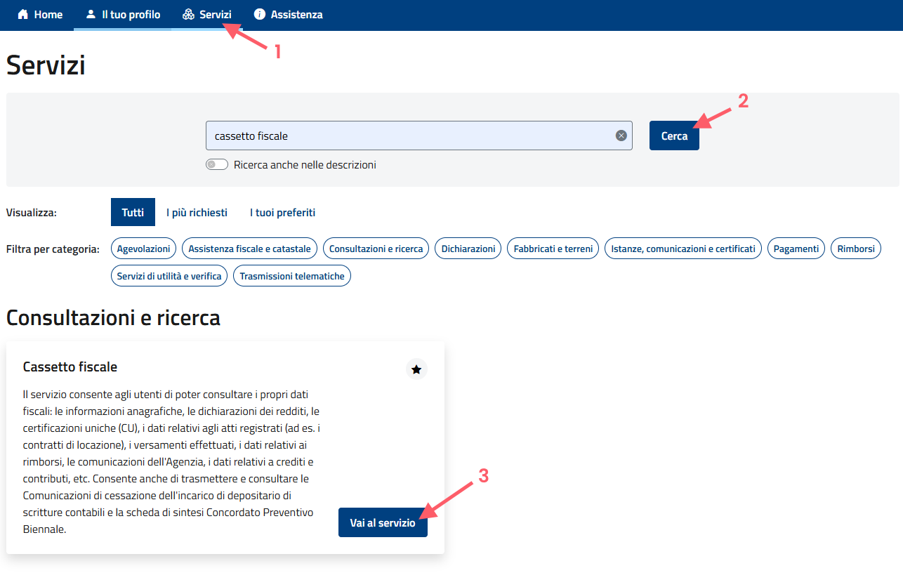 cassetto fiscale agenzia delle entrate