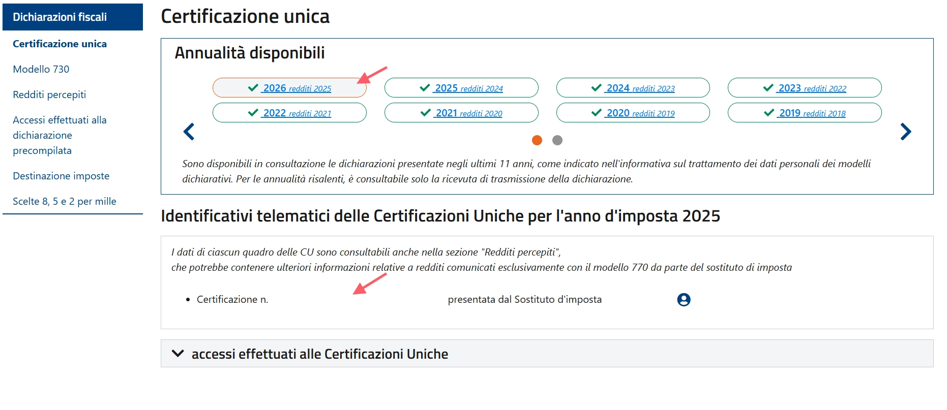 scaricare Certificazione Unica Agenzia delle Entrate